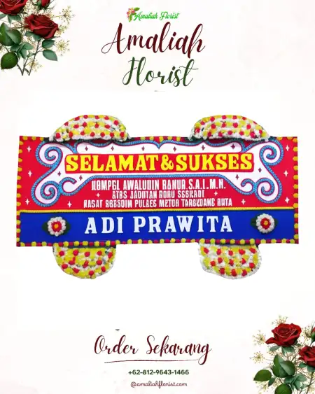 Papan Bunga Ucapan Selamat Delod Peken
